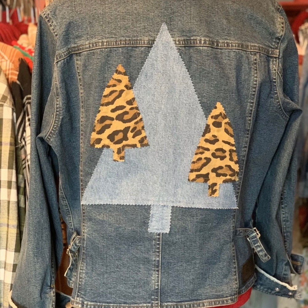 Upcycled Vintage Christmas Denim Gypsy Boho Ooak - Picture 4 of 7